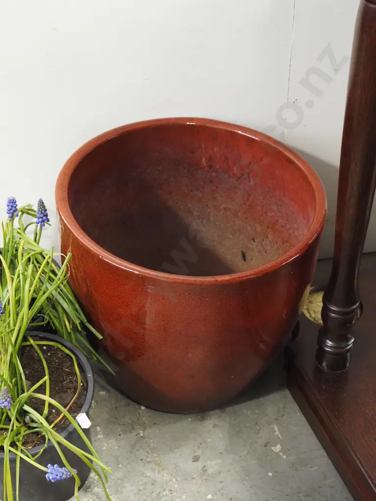 red glazed planter H-280 Image 1++
