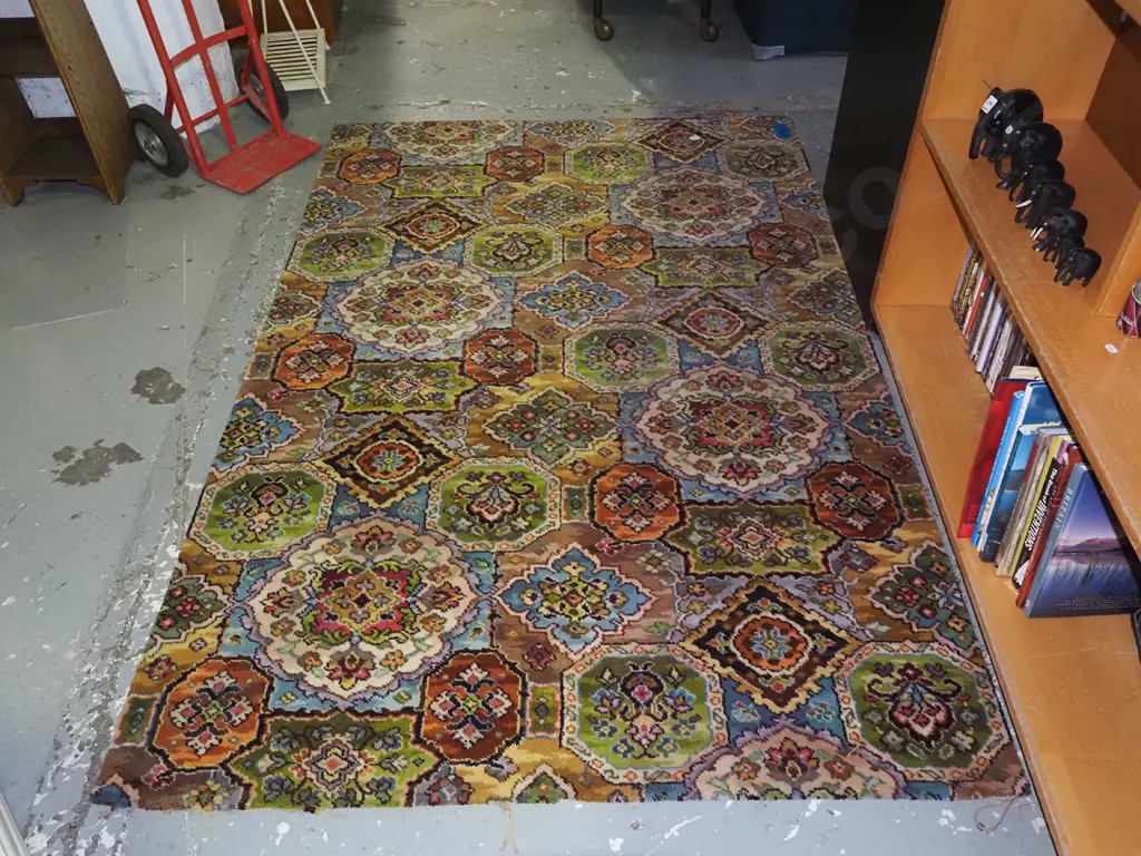 multicoloured geometric carpet L-2100 W-1400 Not edged Image 1++