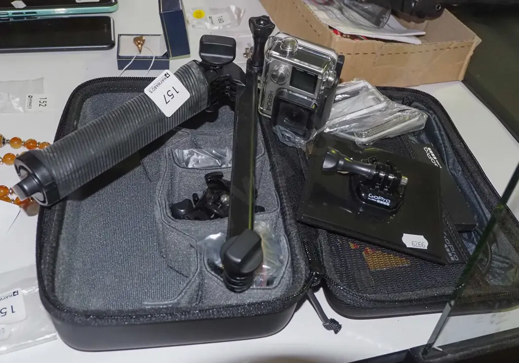 Go-Pro Hero 4 with hard case and accessories Image 1++