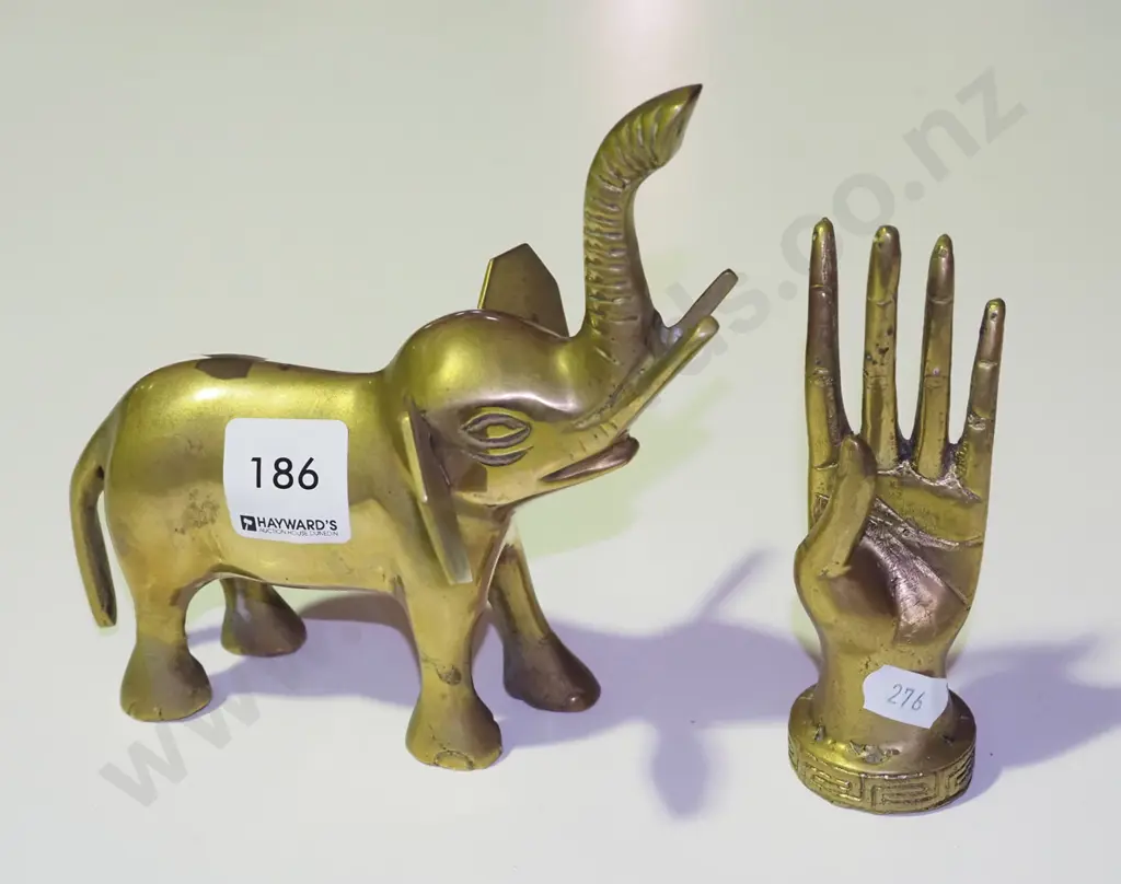 brass elephant, brass hand H-150 Image 1++