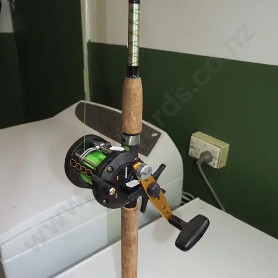 fishing rod and Okuma reel