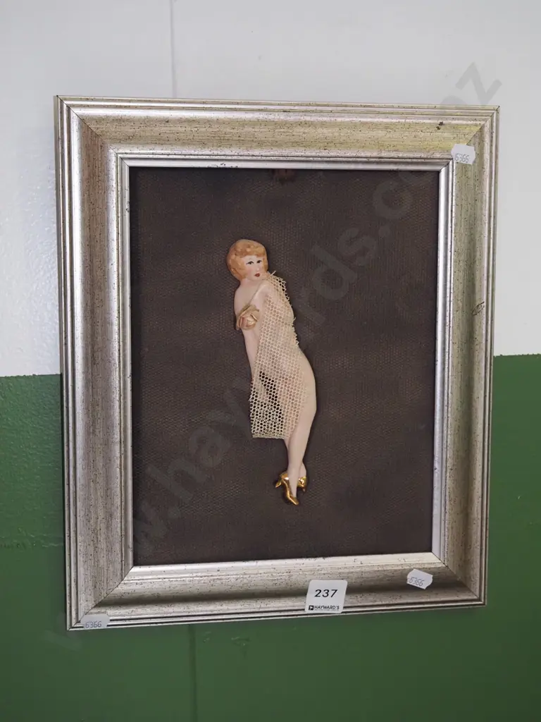 framed poreclain 3D female portrait Image 1++