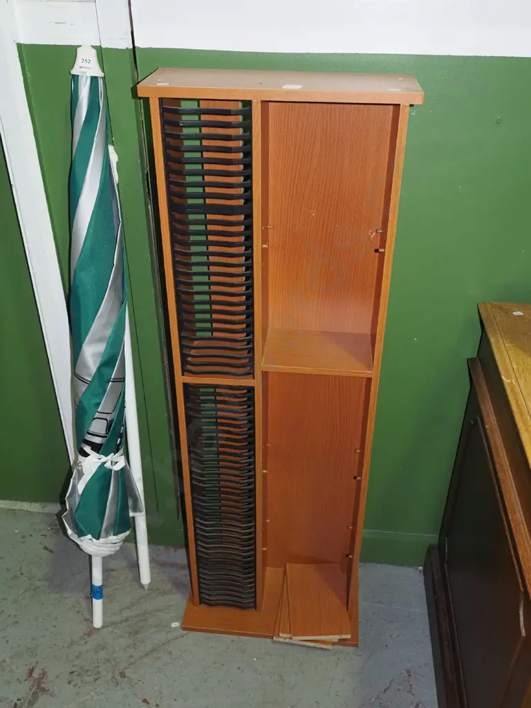mdf faux wood bookcase and CD tower H-1170 Image 1++
