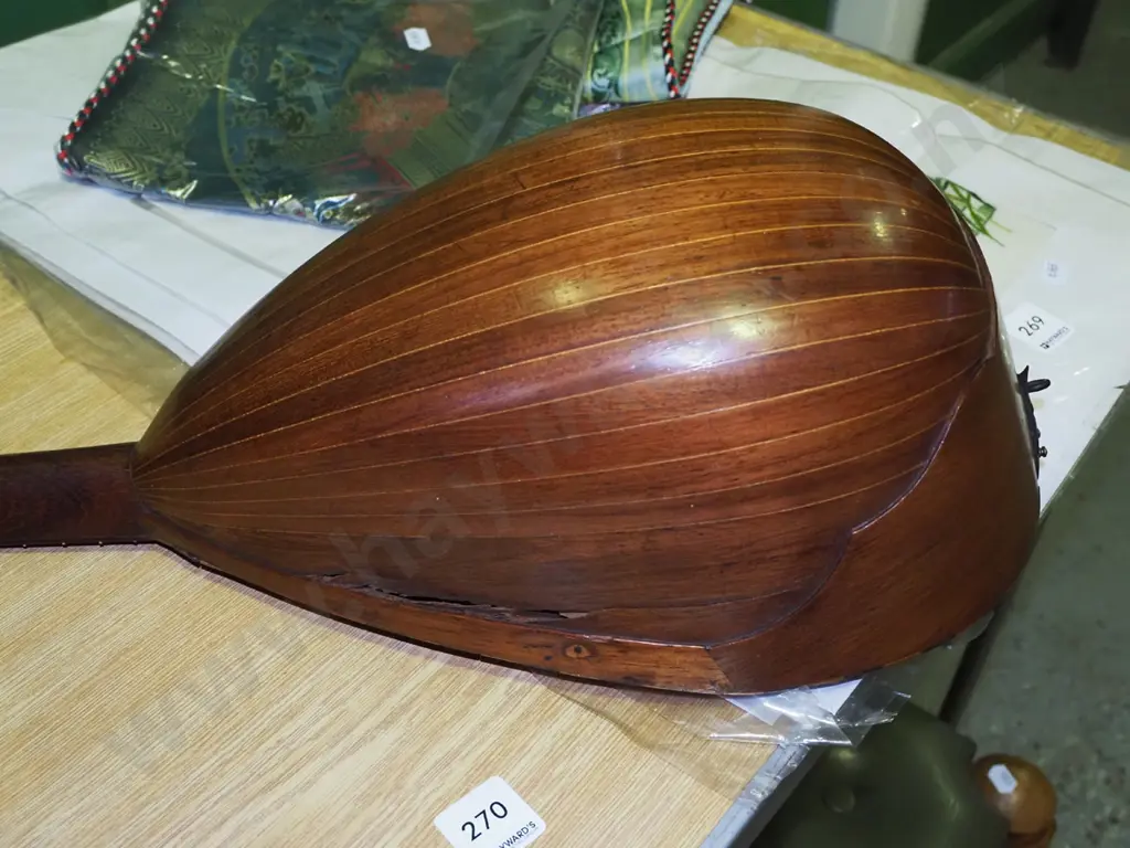 Italian made Neapolitan mandolin - some damage to side Image 1++