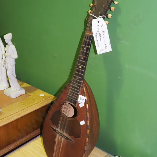 Italian made Neapolitan mandolin - some damage to side