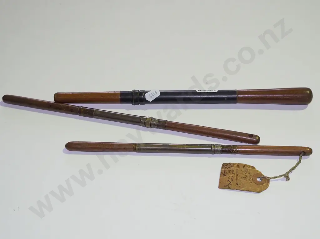 3x wood and brass fishing rod joiner samplers Image 1++