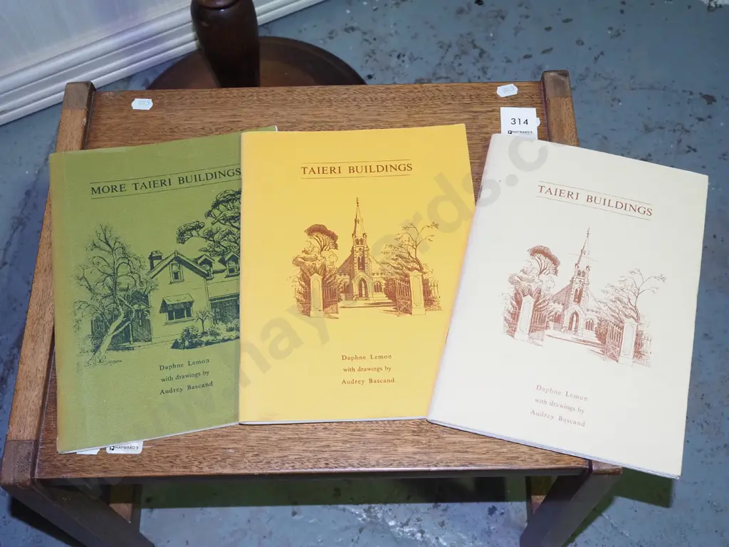 3x Audrey Bascand Taieri Buildings books Image 1++