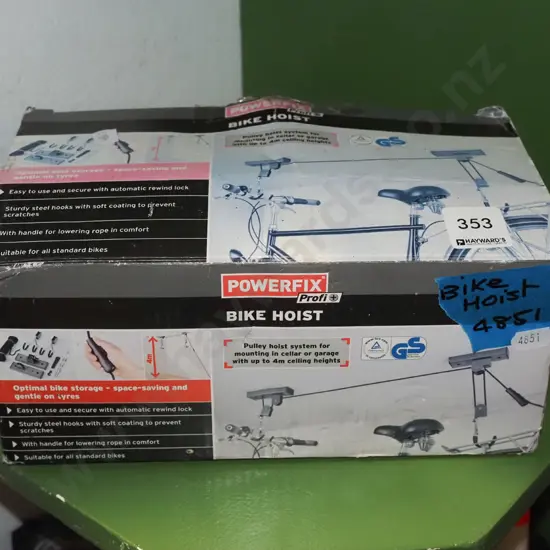 box; bike hoist