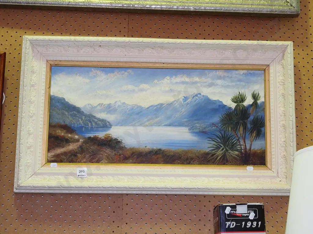 ornate framed  colonial oil on board - damage Image 1++