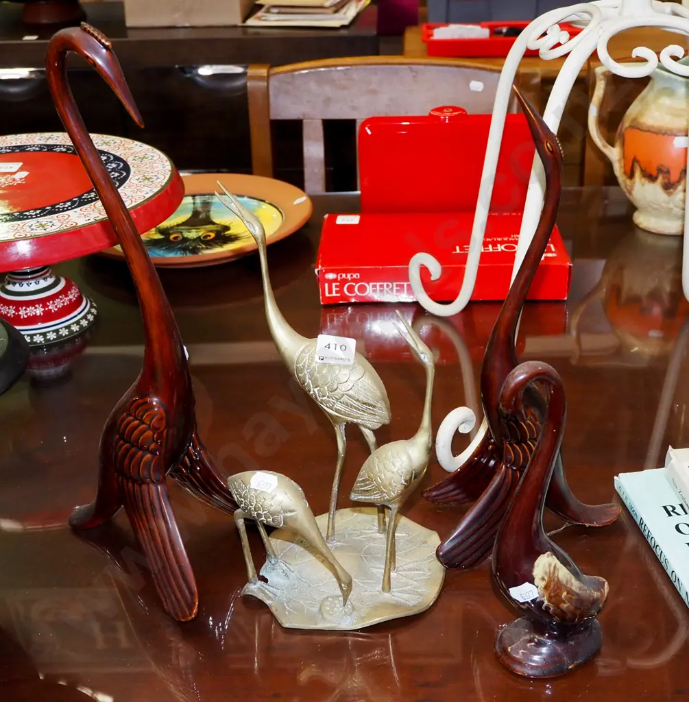 ceramic and brass bird figurines Tallest H-370 Image 1++