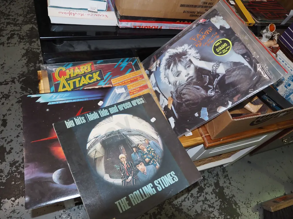 LPs; Rolling Stones, ZZ Top, Pat Benatar Image 1++
