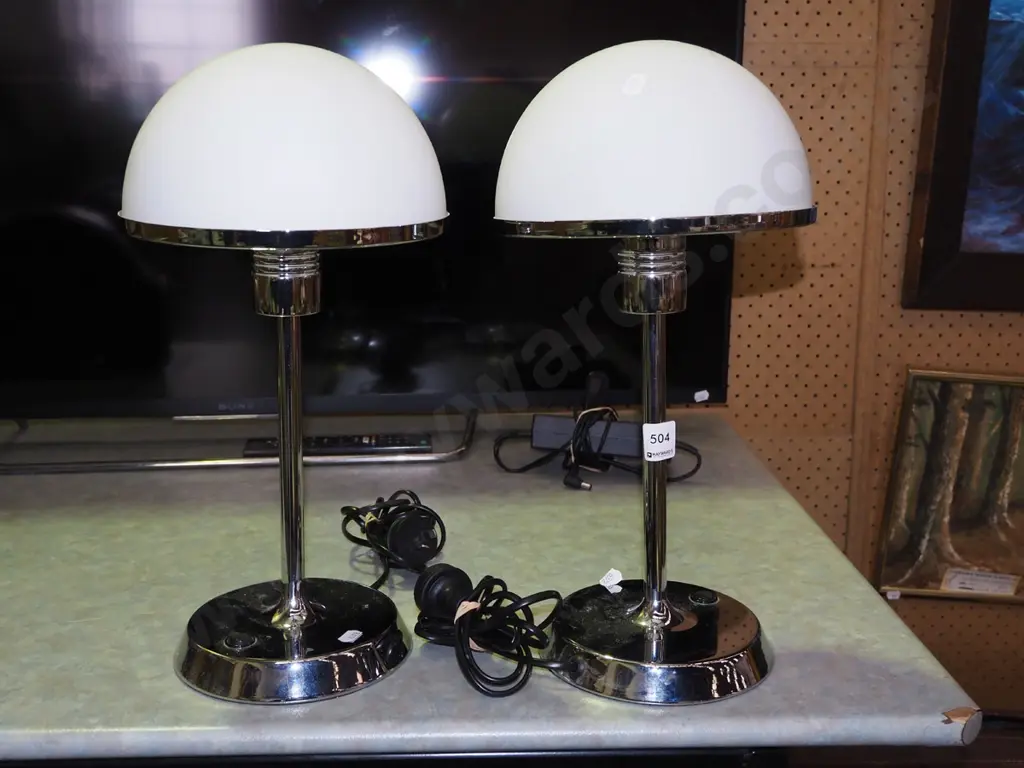 pair of matching mushroom bedside lamps Image 1++