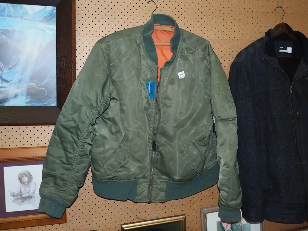 green military bomber jacket Image 1++