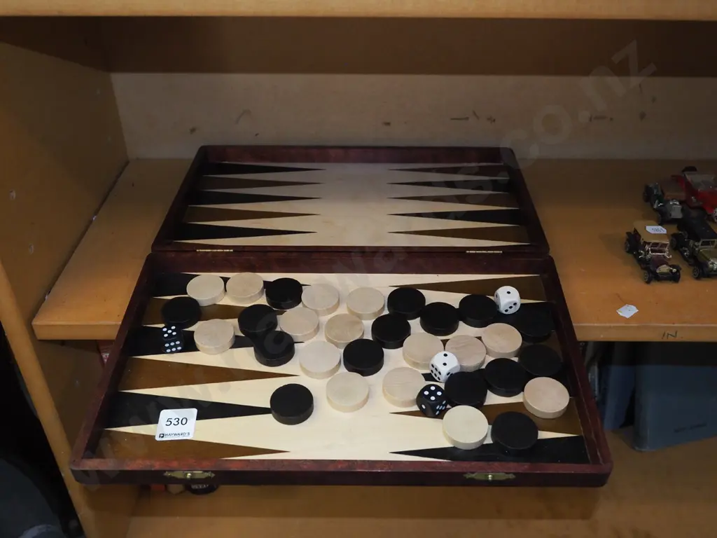 wooden backgammon set Image 1++