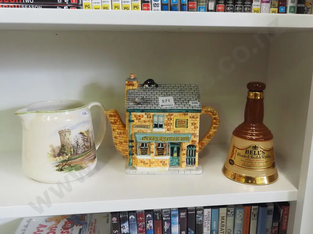 jug, novelty tea pot, Bells whisky bottle - empty Image 1++