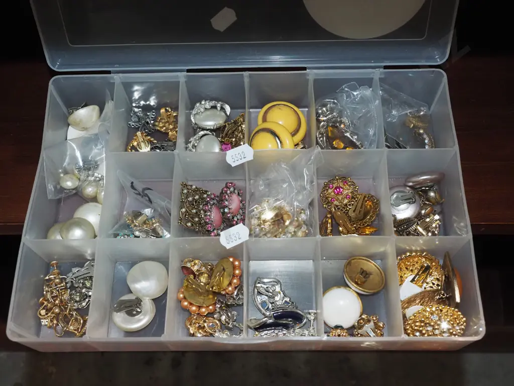 plastic organiser, costume jewellery Image 1++