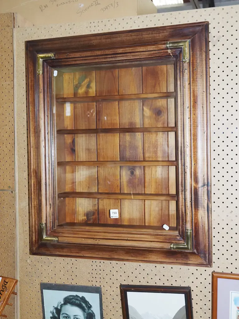 wall mounted pine display shelf Image 1++