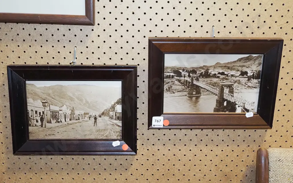 framed historic Central Otago photographic prints - red dots Image 1++