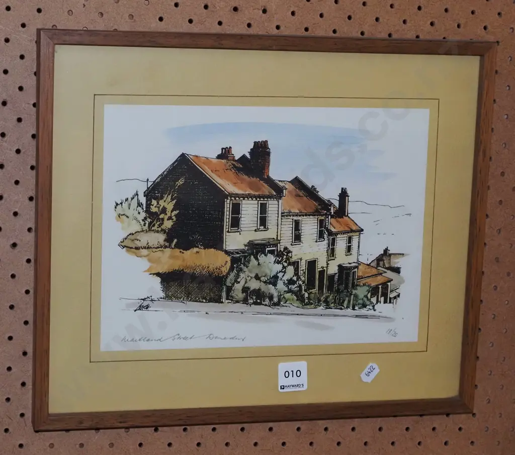 framed ltd edition print 18/25 - houses Maitland St Image 1++
