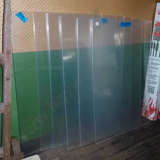 6x perspex spine banner units H1110 W750