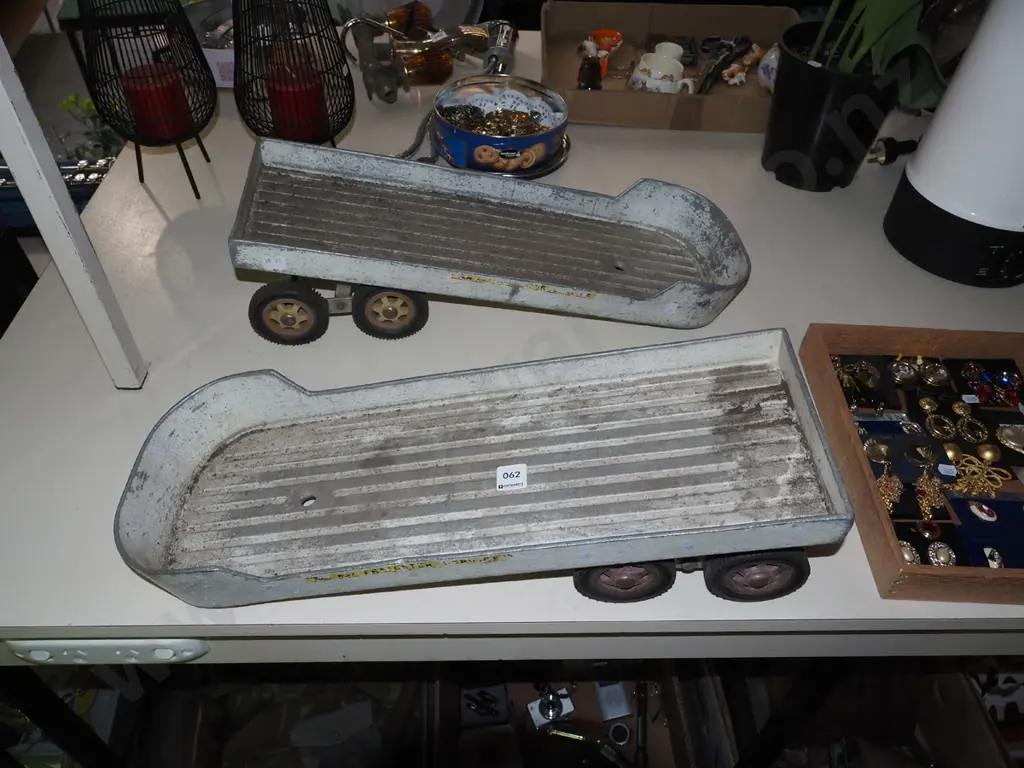 2x alloy toy truck trailers L550 Image 1++