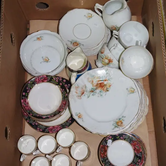 box; Grafton demi-tasse cups, plates, saucers, bowl etc
