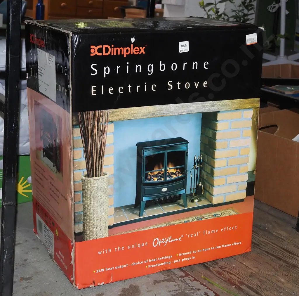 as new Dimplex Springborne Electric Stove faux wood fire heater Image 1++