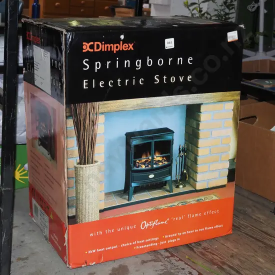 as new Dimplex Springborne Electric Stove faux wood fire heater