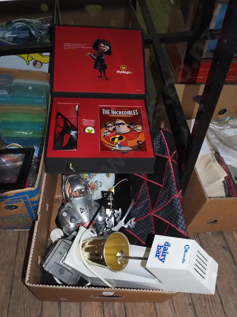 box; Breville milkshake maker, remote toy - As Is No Returns, Incredibles kit etc Image 1++