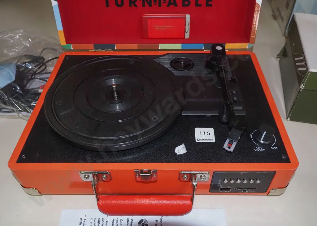 reproduction portable digital record player Image 1++