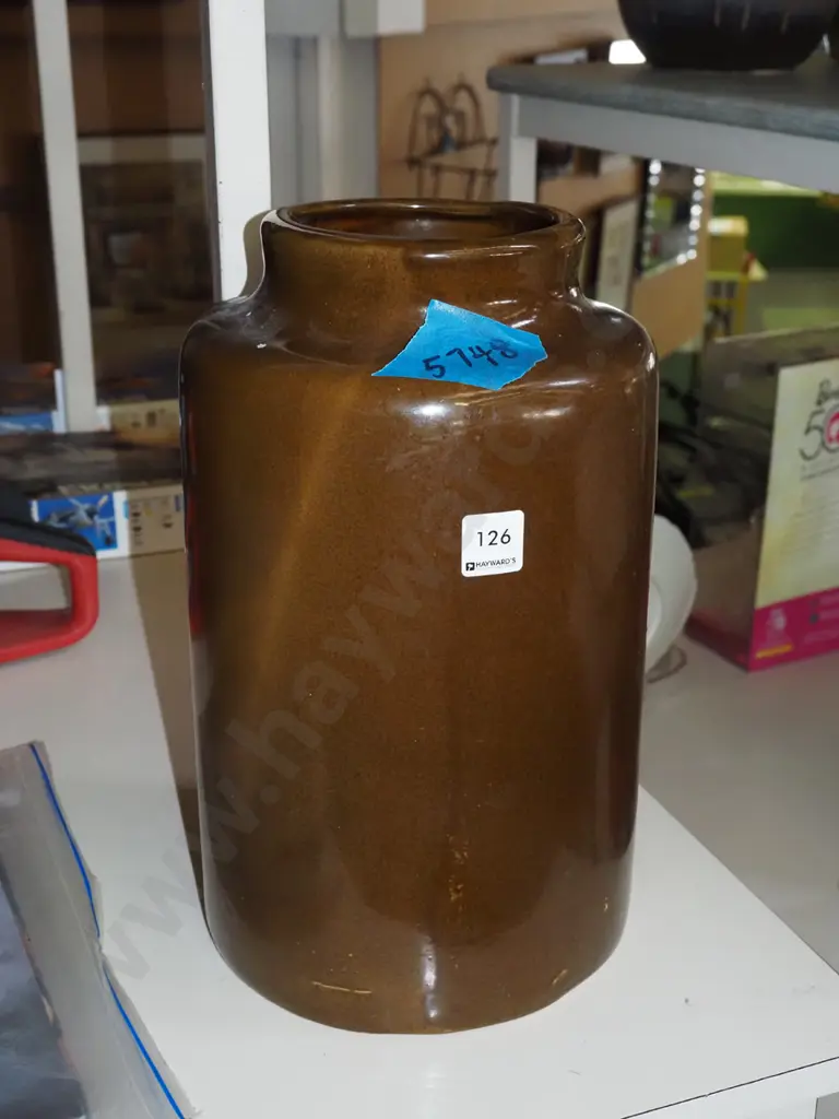 glazed wide mouth crock H350 Image 1++