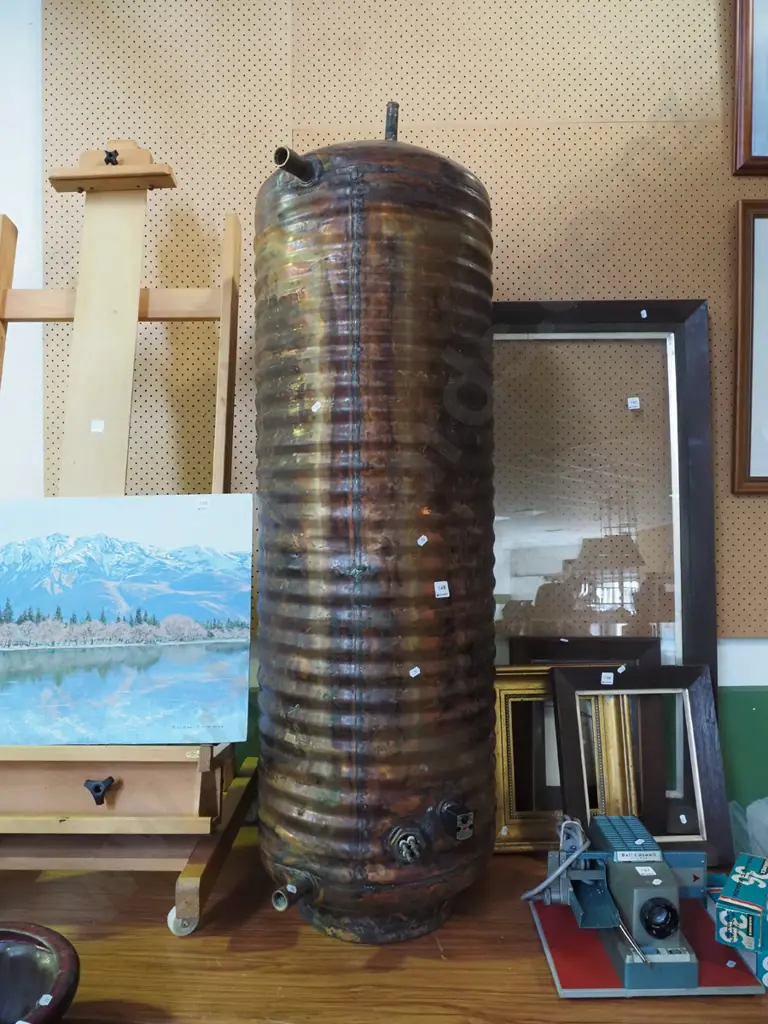 vintage copper hot water cylinder H1300 Image 1++