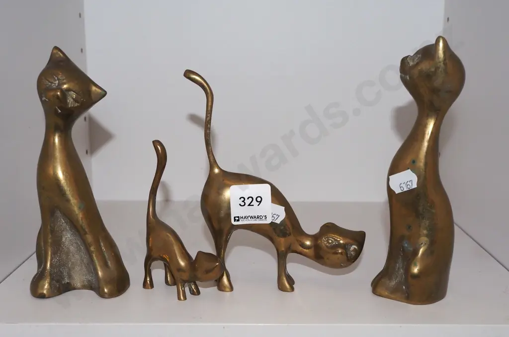 brass cat figurines Tallest H160 Image 1++