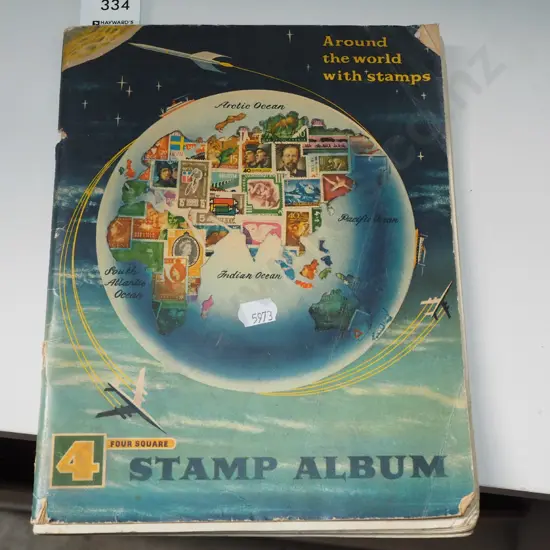 stamp album and stamps