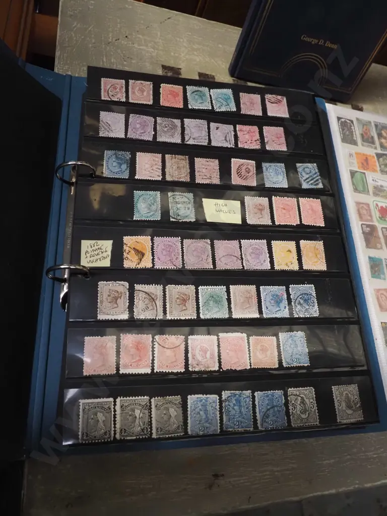 2x stamp albums, book on tokens and medals Image 1++