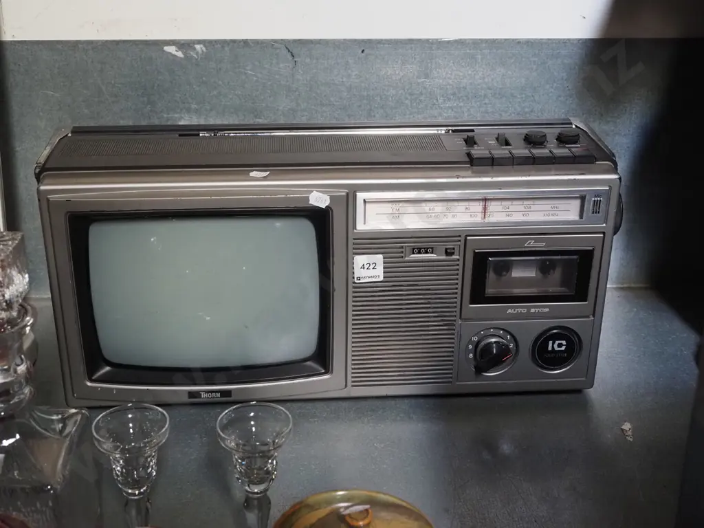 Thorn radio cassette player with black and white TV - As Is No returns Image 1++