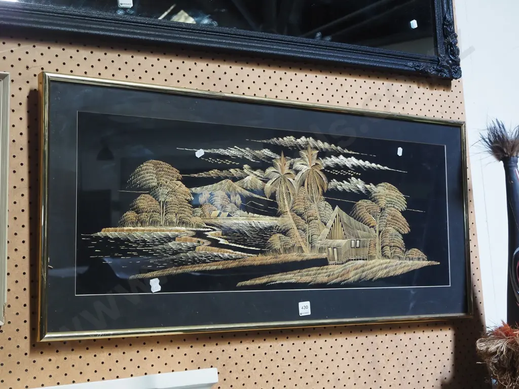 Indonesian bamboo art - village scene Image 1++