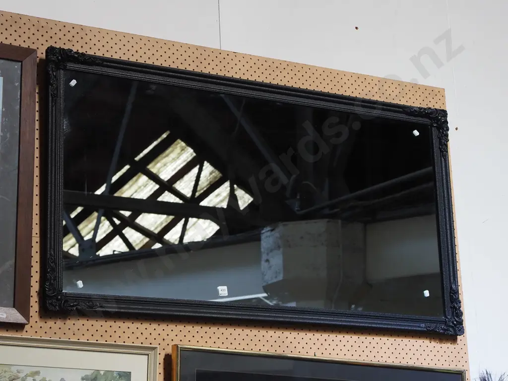 ornate black wall mirror Image 1++