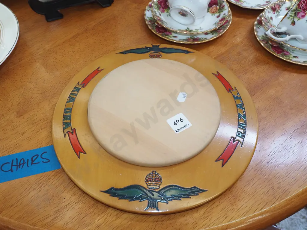 hand decorated NZAF tray Image 1++