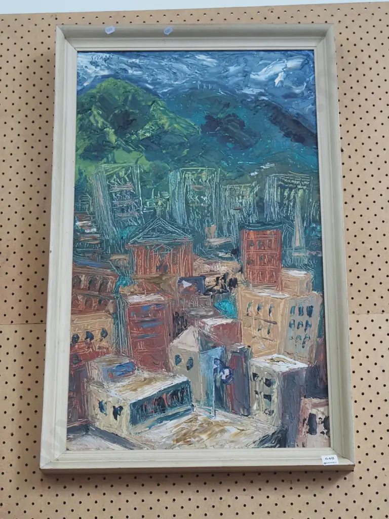 oil on board - city scape Image 1++