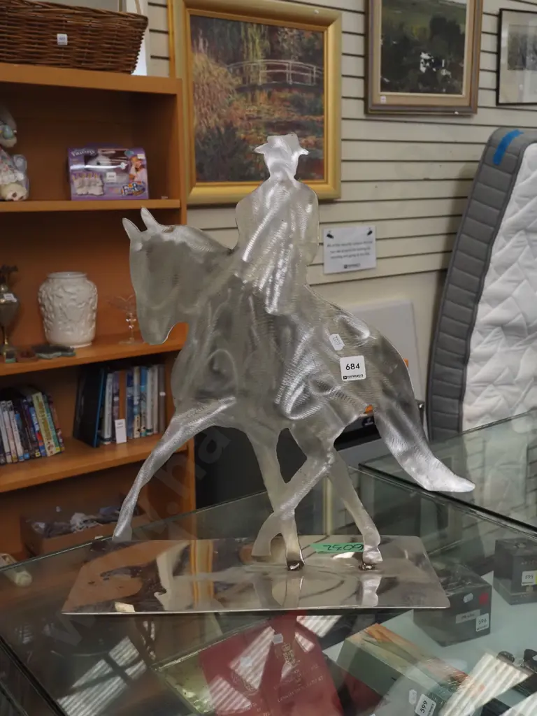 metal cut out rider and horse H440 Image 1++