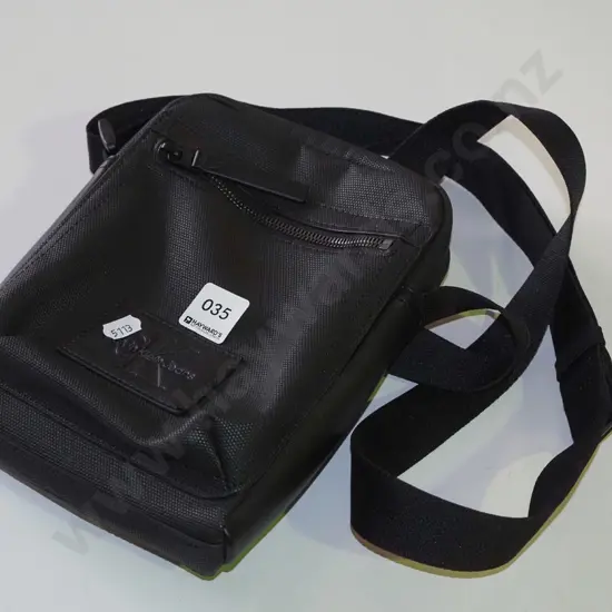 small leather on canvas bag