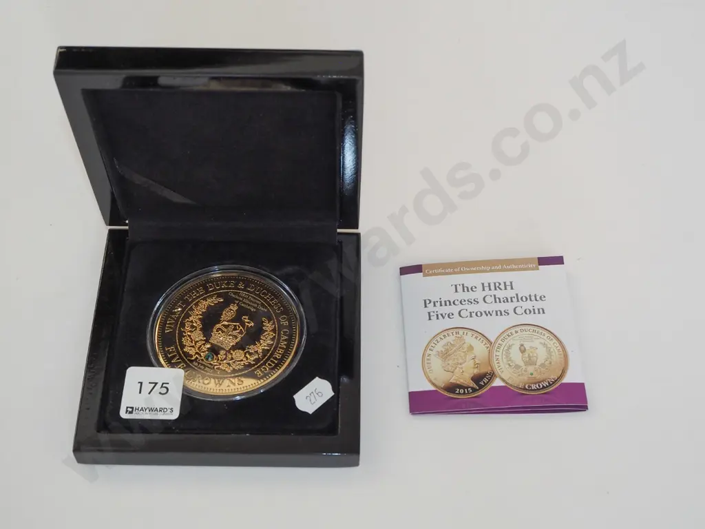 presentation of Princess Charlotte 5 crowns coin Image 1++