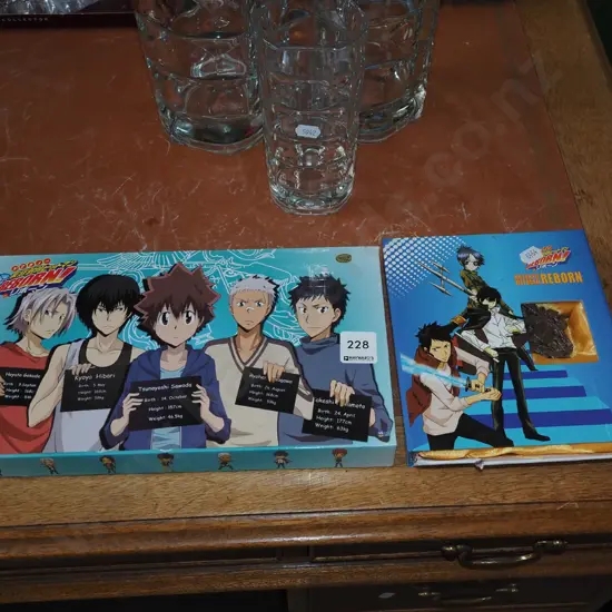 various Japanese manga miniature swords etc