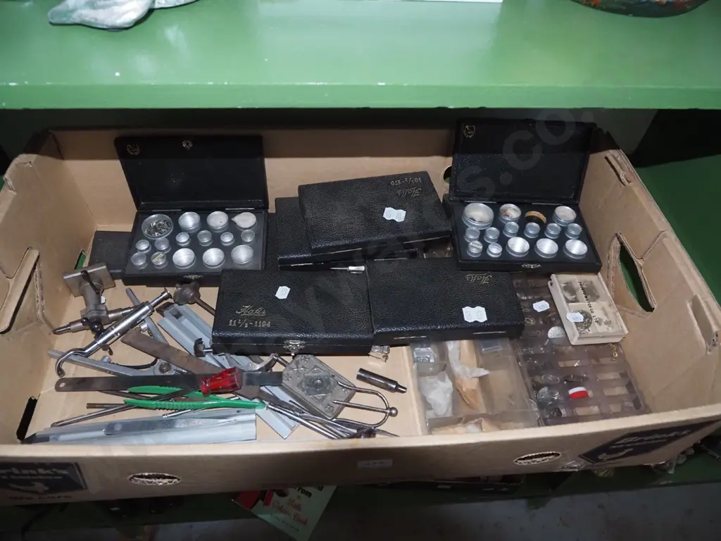 box; watch parts, canisters etc Image 1++