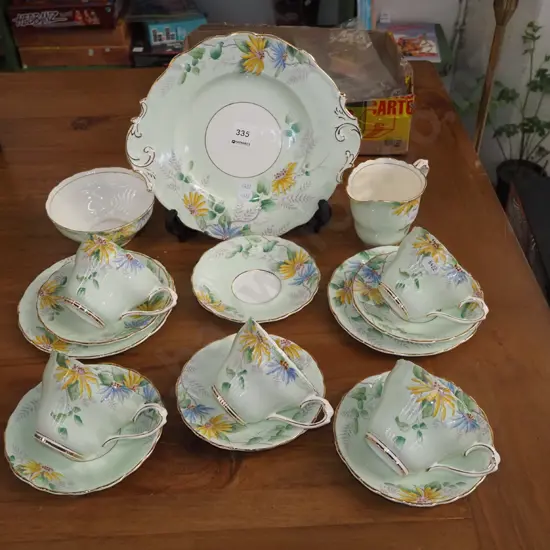 Paragon floral part tea set 