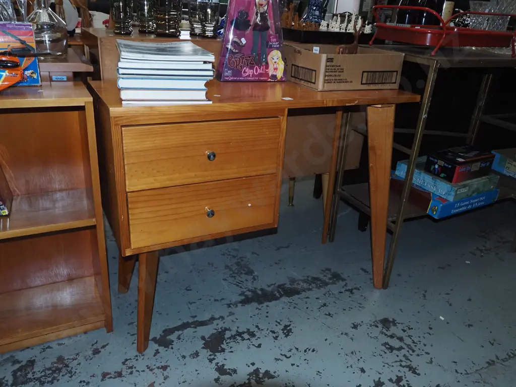 solid pine study desk H740 W955 D370 Image 1++