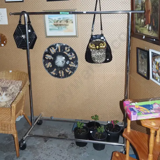 chrome clothes rack