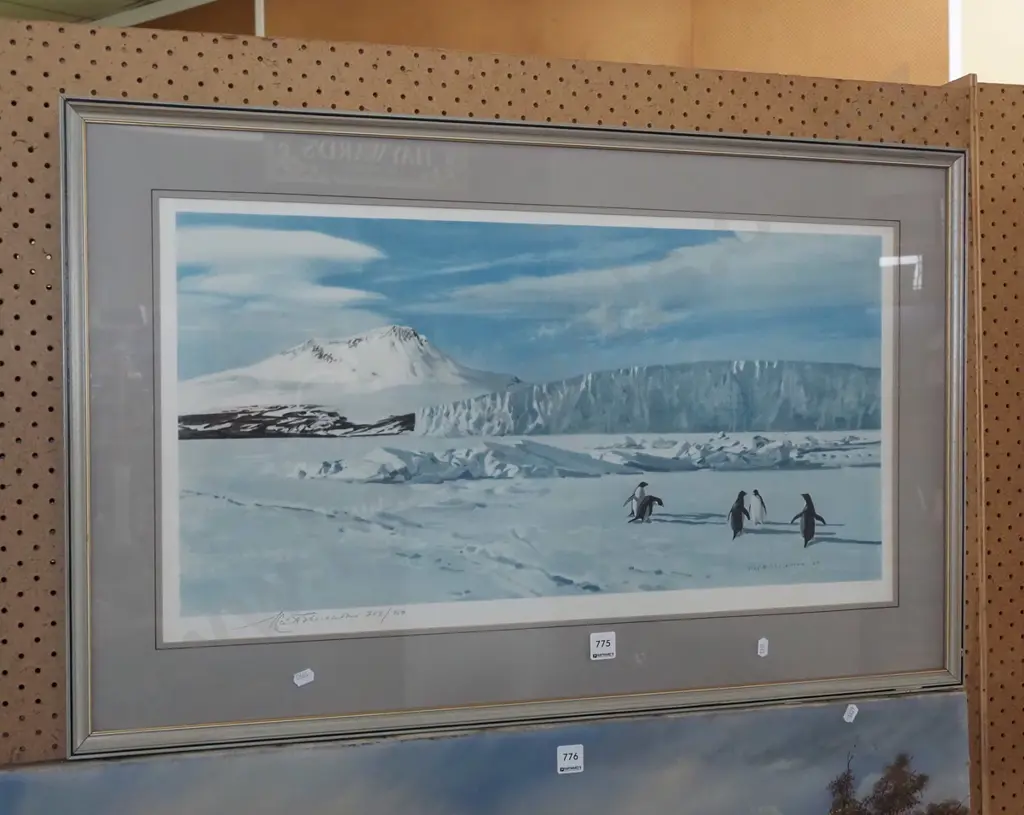 framed ltd edition Keith Shackleton print - Antarctic landcape Image 1++