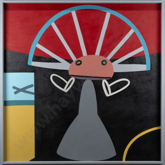 Eion Stevens 2008 - framed oil on fabric on board "Inca" H1226 W1225